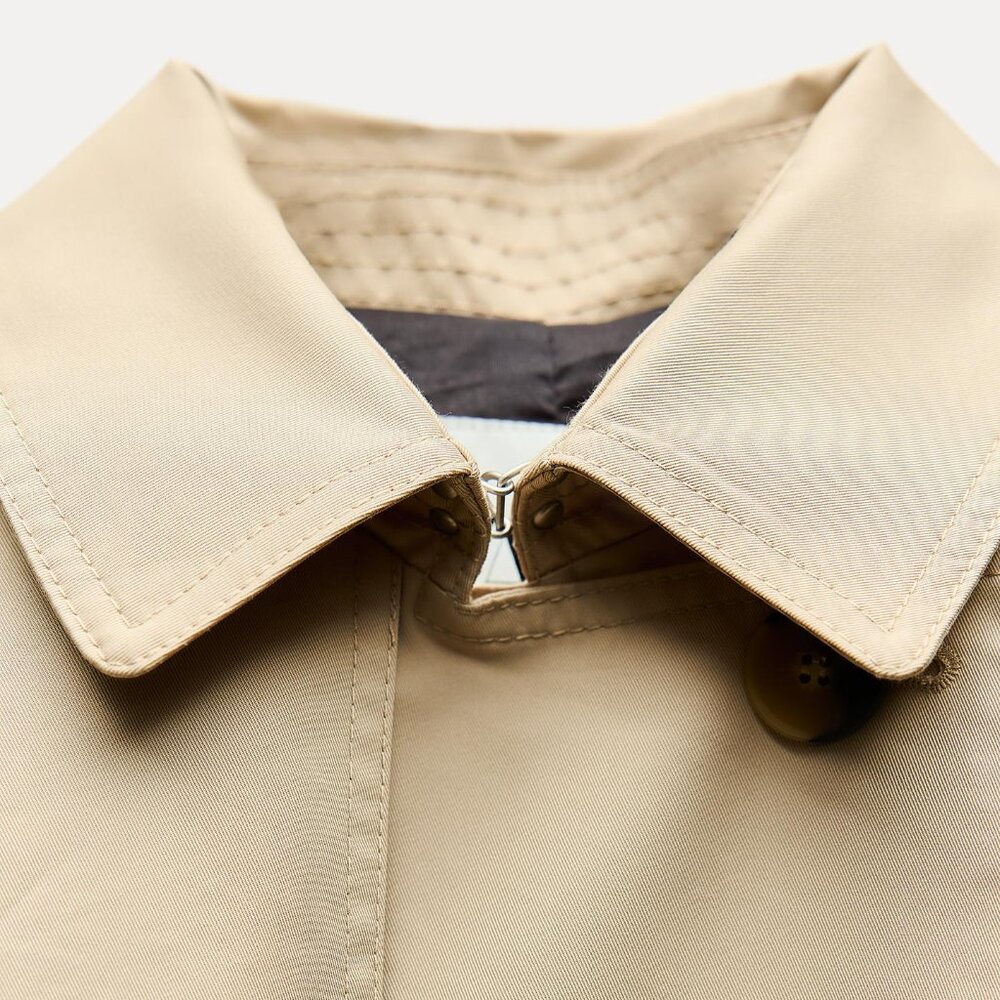 Zara Water Repellent Trench Coat ZW Collection - Picture 4 of 8